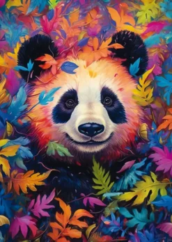 Le Panda dans la Forêt Arc-en-Ciel