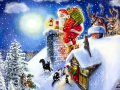 Le Père Noël sur le Toit