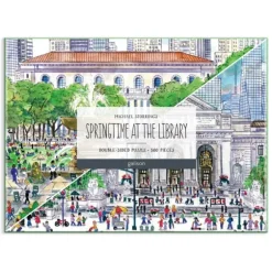 Le Printemps à la Bbibliothèque - Puzzle Double Face de 500 Pièces