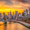 L'horizon de la Ville de New York au Crépuscule