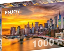 L'horizon de la Ville de New York au Crépuscule