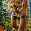 Lion des Montagnes dans la Forêt