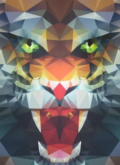 Lion Polygone
