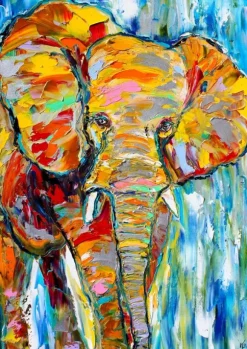 Éléphant coloré