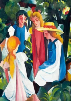 Macke August - August Macke - Four Girls, 1913
