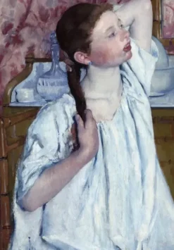 Mary Cassatt : Jeune Fille Coiffant ses Cheveux, 1886