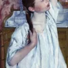 Mary Cassatt : Jeune Fille Coiffant ses Cheveux, 1886
