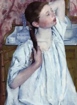Mary Cassatt : Jeune Fille Coiffant ses Cheveux, 1886