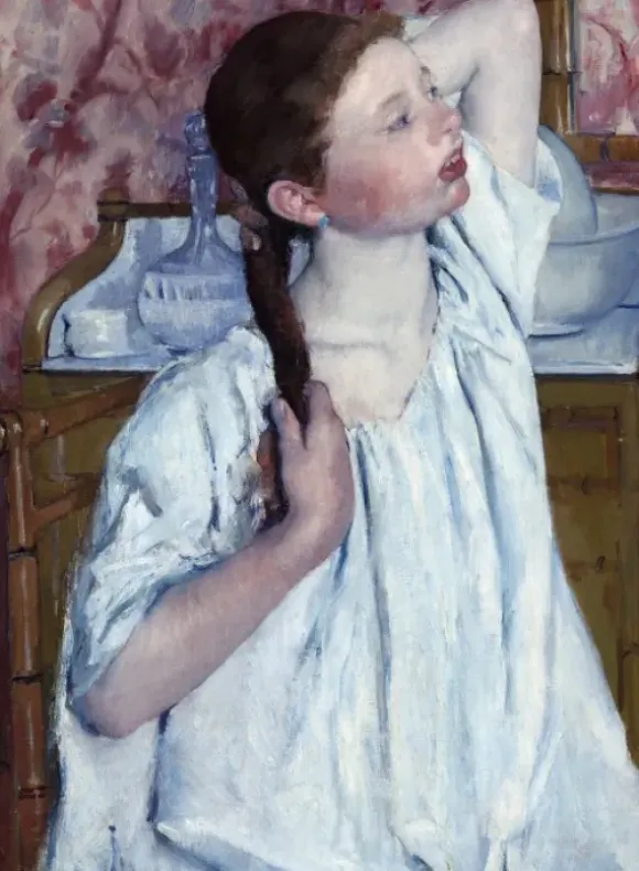 Mary Cassatt : Jeune Fille Coiffant ses Cheveux, 1886