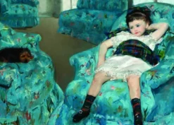 Mary Cassatt : Little Girl in a Blue Armchair