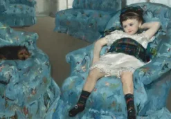 Mary Cassatt : Petite Fille dans un Fauteuil Bleu, 1878