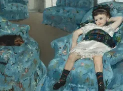 Mary Cassatt : Petite Fille dans un Fauteuil Bleu, 1878