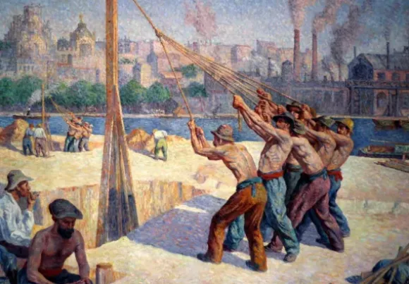Maximilien Luce - Les Batteurs de Pieux, 1903
