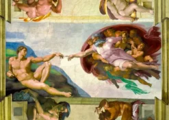 Michel Ange - Michelangelo - The Creation of Adam, 1511