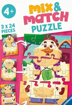 Mix and Match Puzzles - Farm Animals