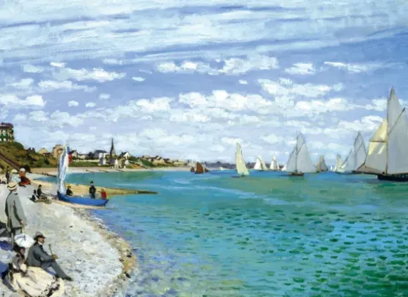Monet Claude - Puzzle en Bois Découpé à la Main - Regate À Sainte-Adresse