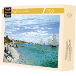 Monet Claude - Puzzle en Bois Découpé à la Main - Regate À Sainte-Adresse