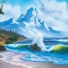 Montagne au Bord de la Mer
