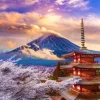 Mont Fuji au Printemps, Japon