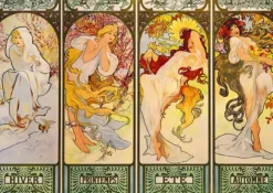 Mucha Alfons - Mucha - Four Seasons, 1900