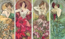 Mucha Alfons - Puzzle en Bois Découpé à la Main - Les Pierres Précieuses - Mucha