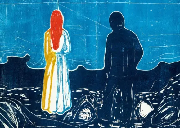 Munch Edvard - Edvard Munch - Two People: The Lonely Ones, 1899