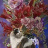 Nene Thomas - Pièces XXL - Chat et Fleurs Asiatiques