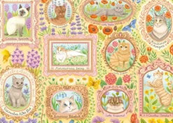 Nobles Chats Parmi les Fleurs