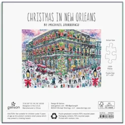 Noël à la Nouvelle-Orléans - Puzzle 1000 Pièces avec Boîte Carrée