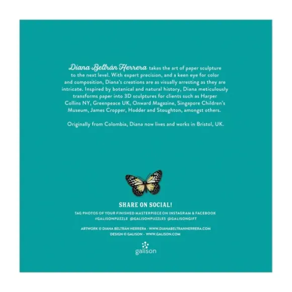 Papillon Botanique - Puzzle de 500 Pièces avec Pièces Façonnées