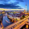 Paysage Urbain de Berlin la Nuit
