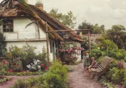 Peder Mørk Mønsted - Children in the Flower Garden