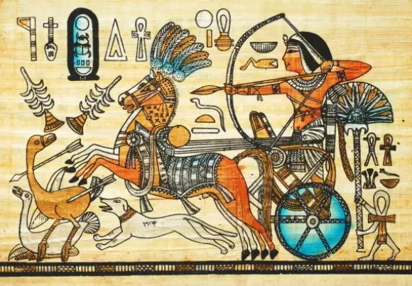 Peinture sur Papyrus Egyptien