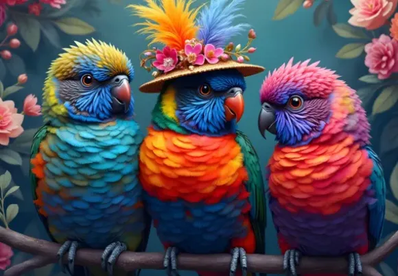 Perroquets Arc-en-Ciel