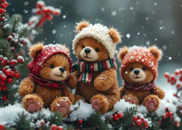 Petits Oursons sous la Neige