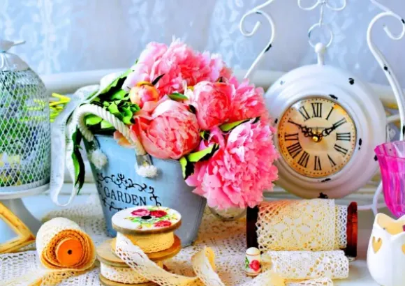 Pink Peony Flowers