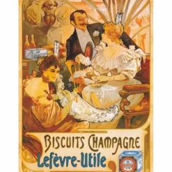 Poster Vintage - Biscuits Champagne Lefevre-Utile