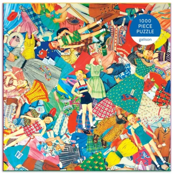 Poupée en Papier Vintage - Puzzle de 1000 pièces dans une Boîte Carrée