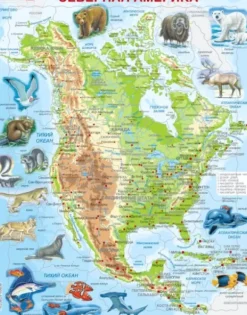 Puzzle CAdre - Amérique du Nord (en Russe)