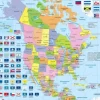 Puzzle Cadre - Amérique du Nord (en Russe)