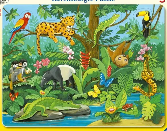 Puzzle Cadre - Animaux de la Forêt Tropicale