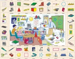 Puzzle Cadre - Apprendre l'Anglais 6 : L'Ecole (en Anglais)