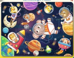 Puzzle Cadre - Astronautes animaux