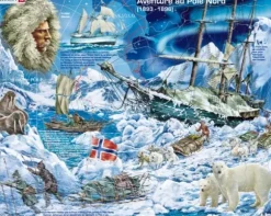Puzzle Cadre - Aventure au Pôle Nord (en Français)