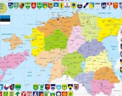 Puzzle Cadre - Carte de l'Estonie (en Estonien)