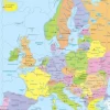 Puzzle Cadre - Carte de l'Europe en Russe