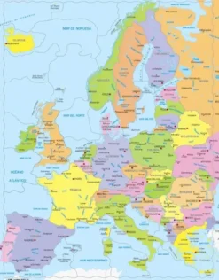 Puzzle Cadre - Carte de l'Europe en Espagnol