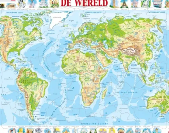 Puzzle Cadre - De Wereld (en Hollandais)