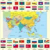 Puzzle Cadre - Drapeaux d'Asie (en Hollandais)