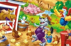 Puzzle Cadre - Le Loup et les Animaux de la Ferme